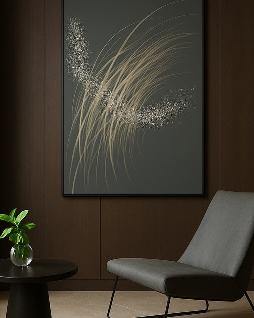 Embodies Motion 3D Abstract Oil Painting