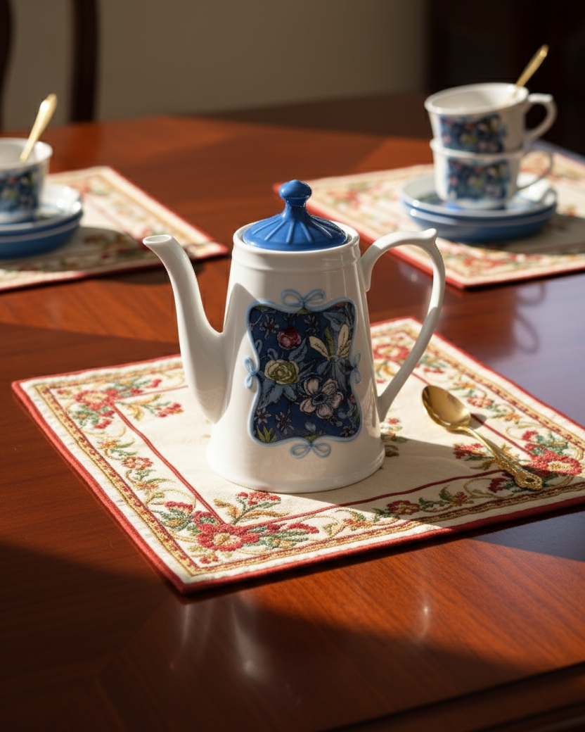 Blue Blossom Garden Tea set - Set Of 5