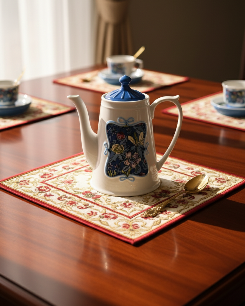 Blue Blossom Garden Tea set - Set Of 5