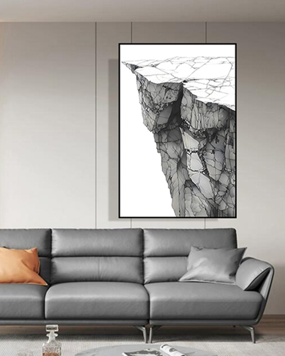 Mountain Edge 3D Abstract Oil Painting - Main Image