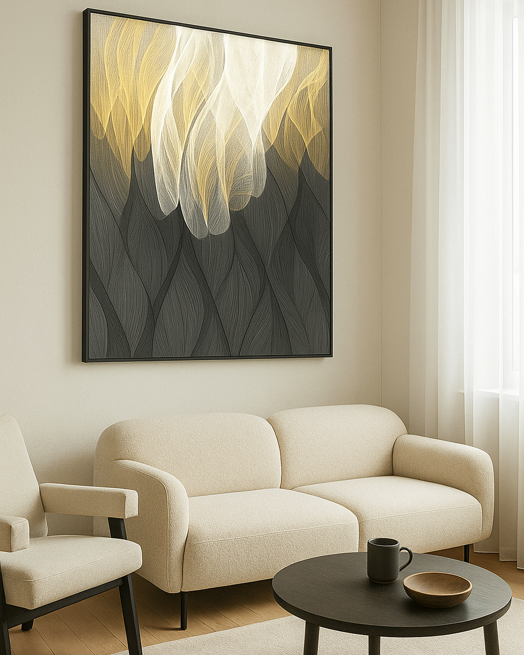 Woven Radiance 3D Abstract Oil Painting