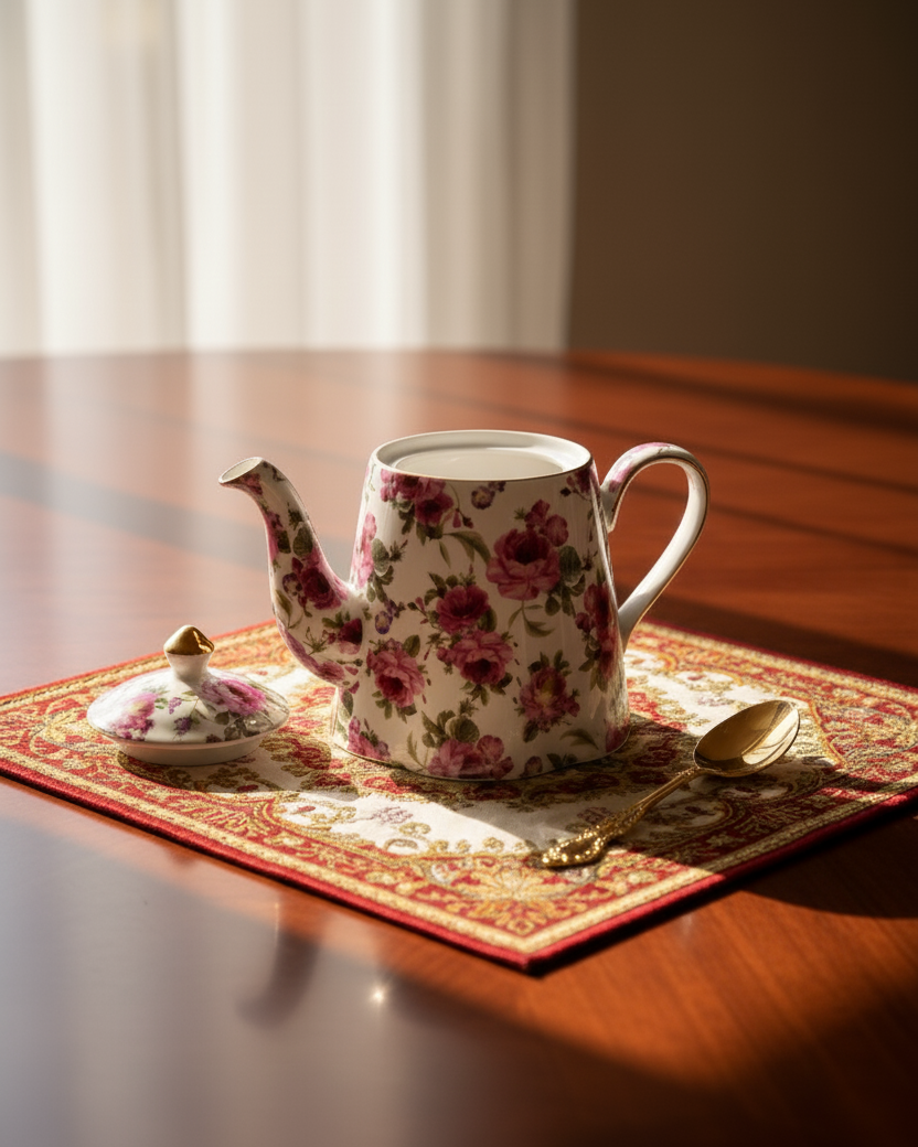 Floral Rhapsody Bone China Kettle