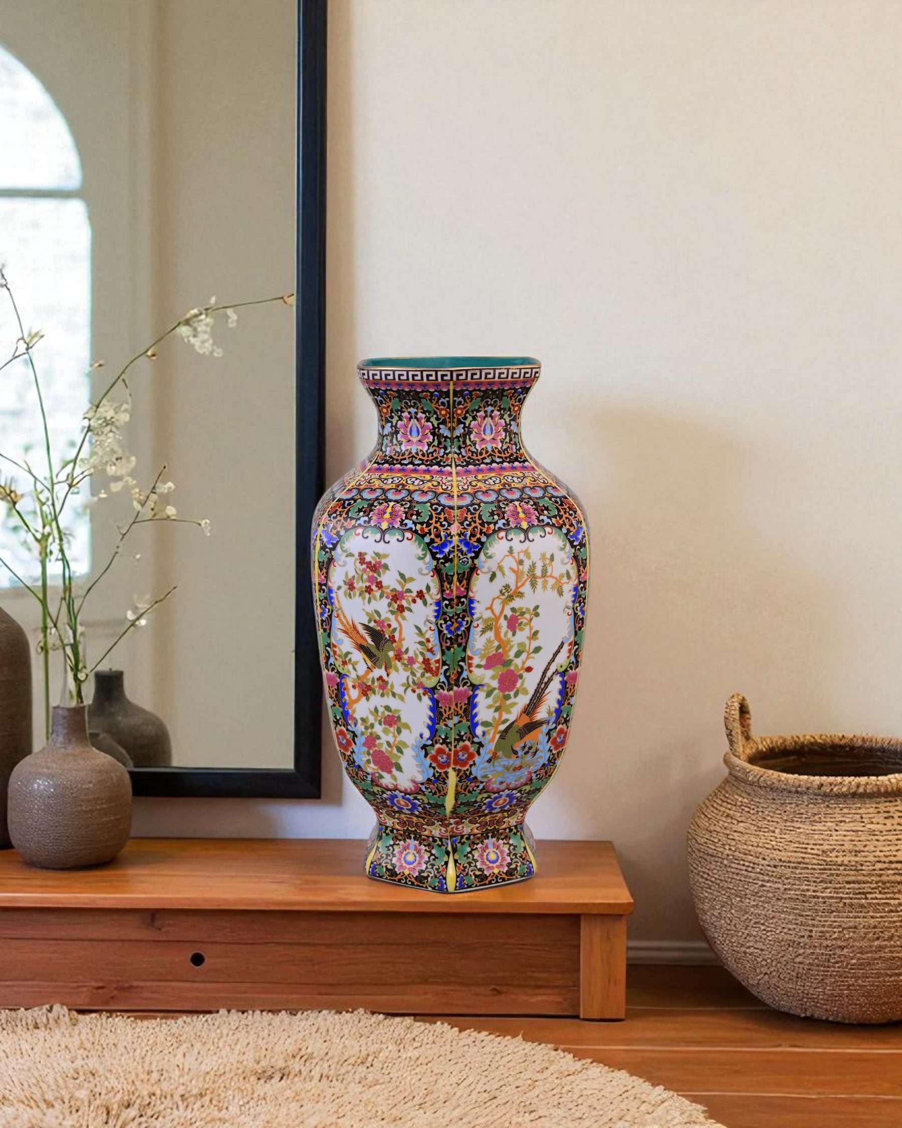 Royal Floral Harmony Cloisonne Vase