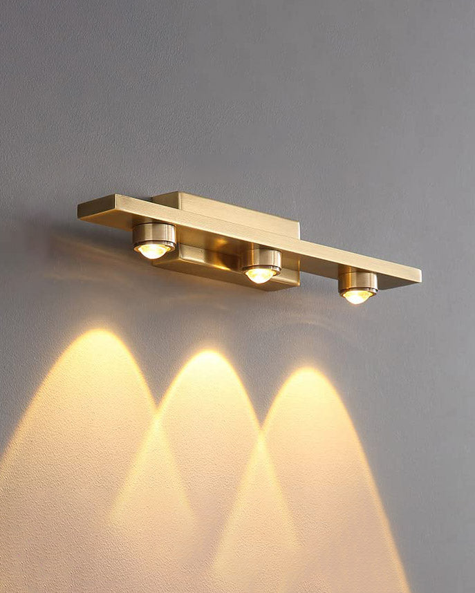 Golden Glow Mirror Wall Light - 3 Lights