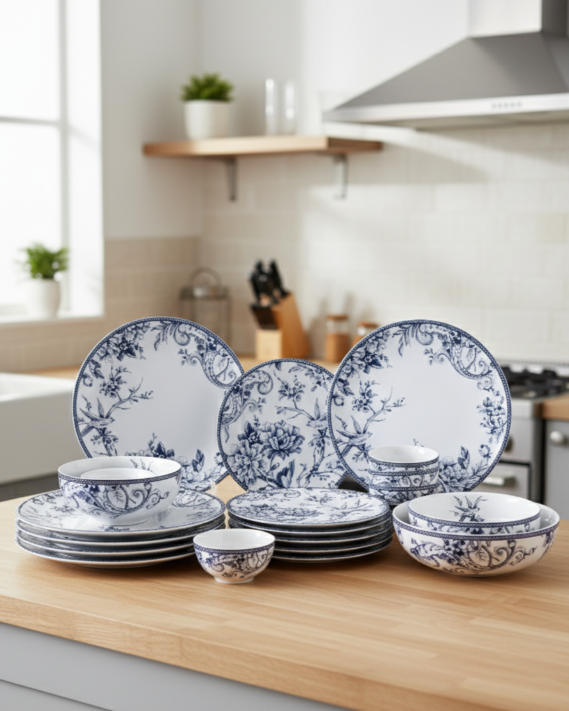 Adelaide Blue Dinner Set - 21 Piece