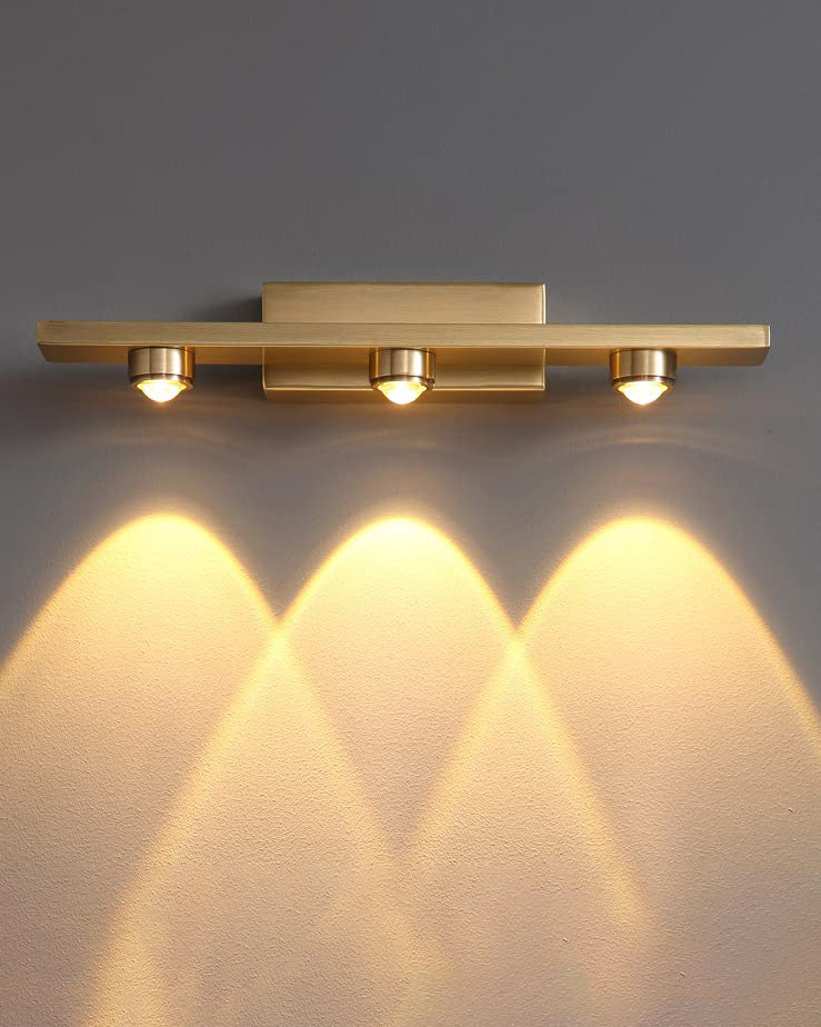 Golden Glow Mirror Wall Light - 3 Lights