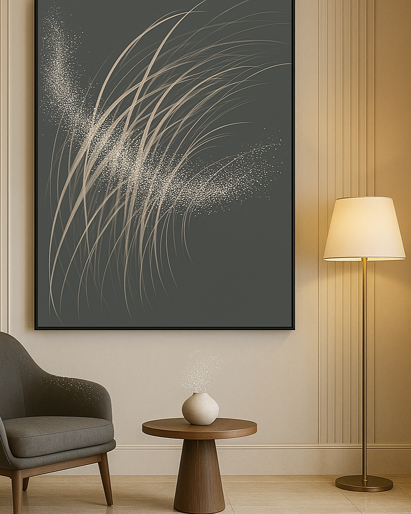 Embodies Motion 3D Abstract Oil Painting