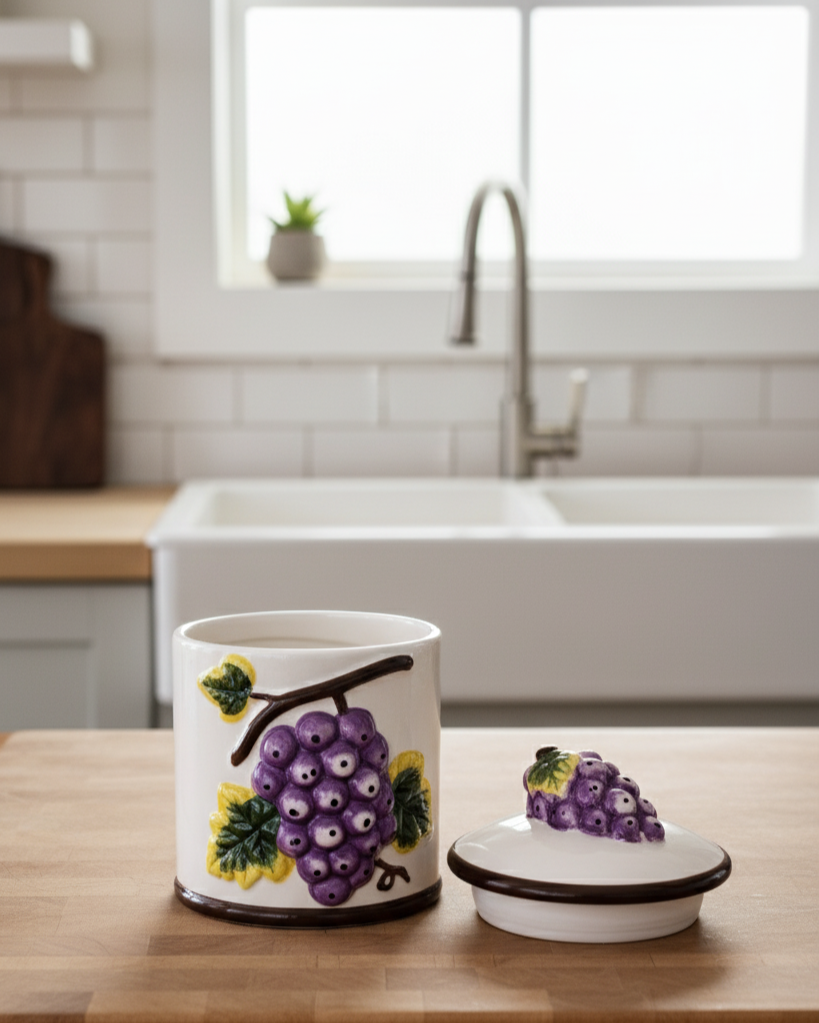 Graceful Grapes Kitchen Canister