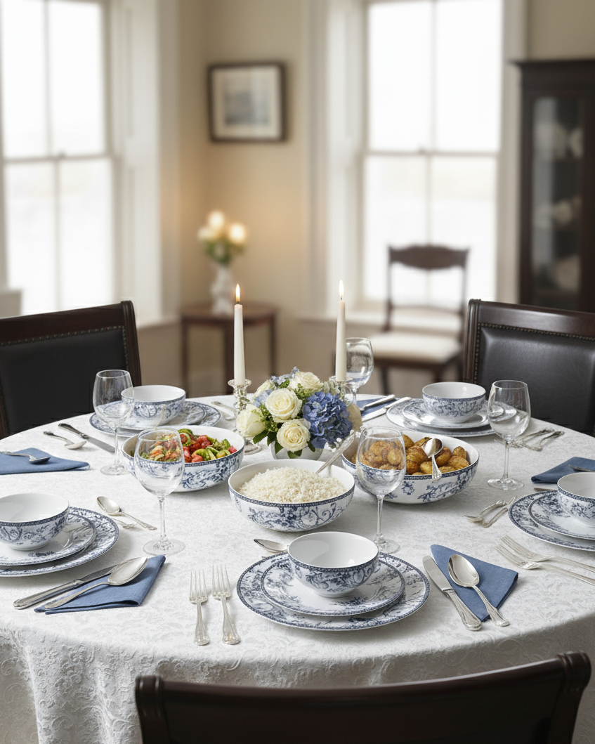 Adelaide Blue Dinner Set - 21 Piece