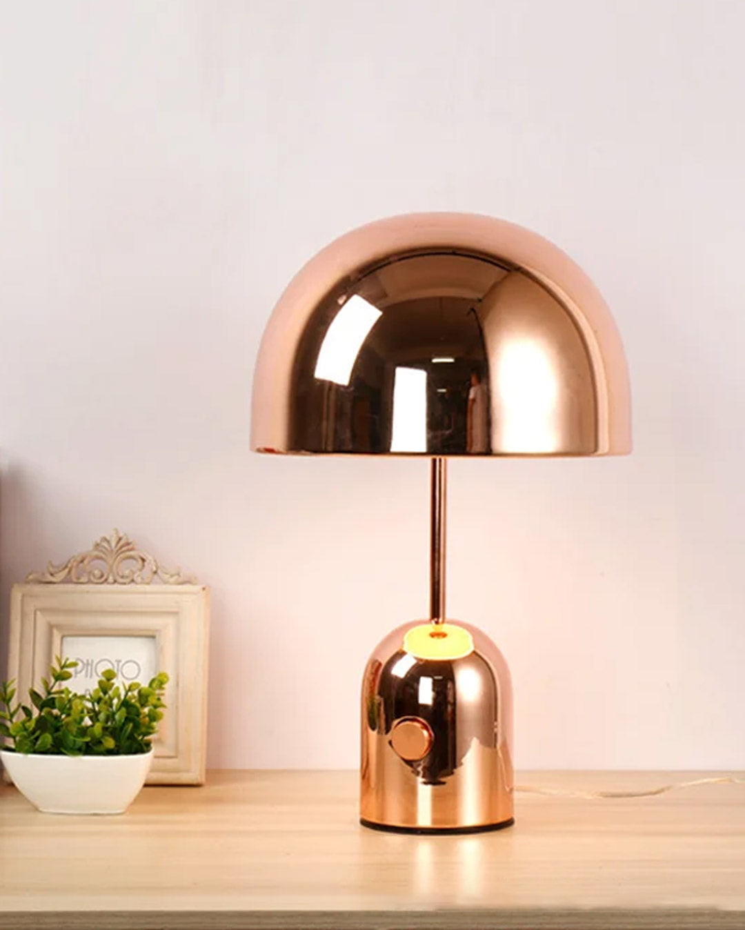 Mushroom Luxury Rose Gold Table Lamp - The Decor Kart