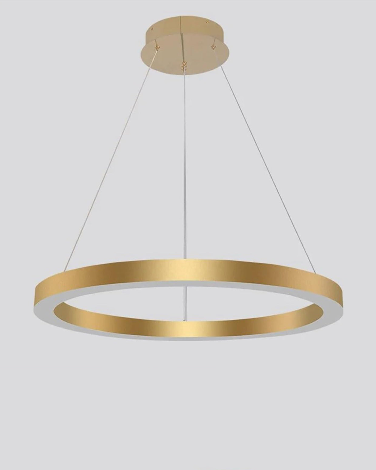 Golden Halo Sleek Ring Pendant Light