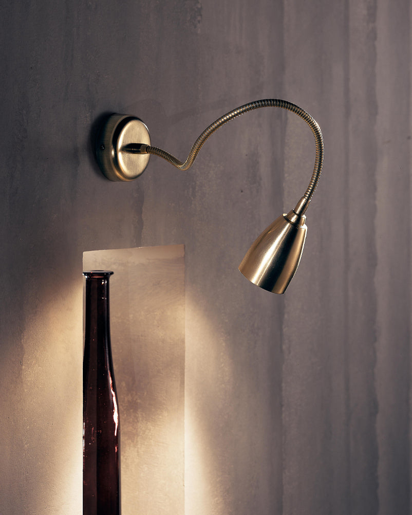 Adjustable Wall Light with Golden Finish