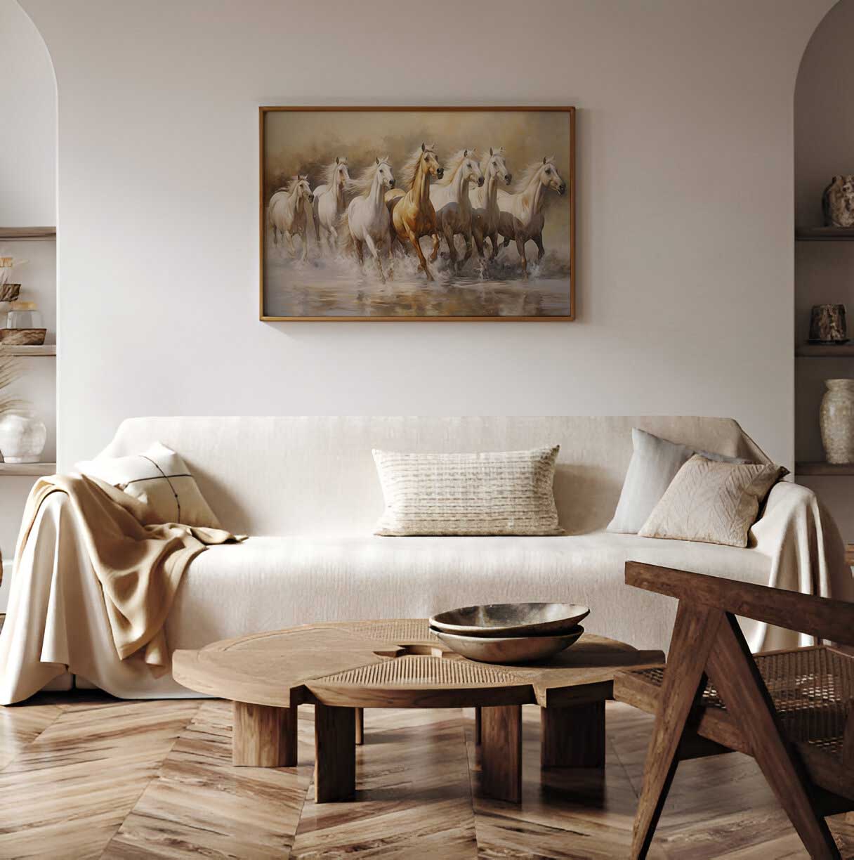 Vishwajeet' Golden Grace Vastu Wall Art Print- 24" x 36"