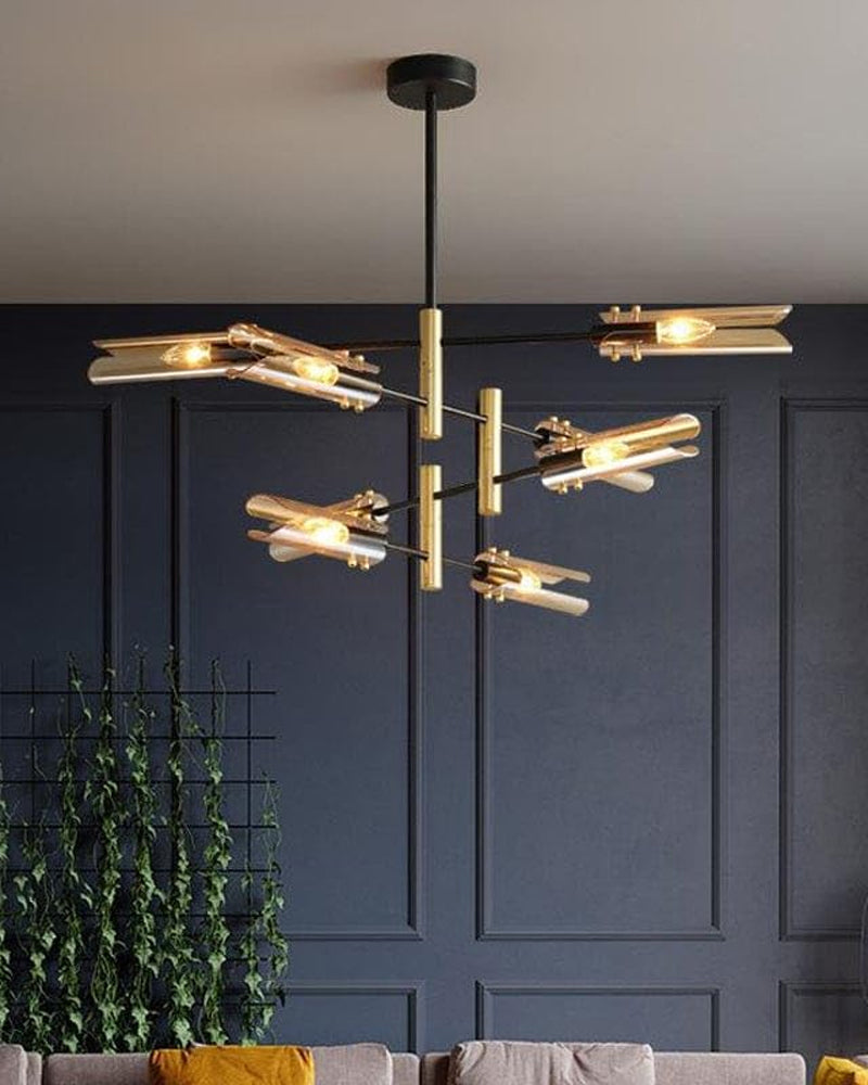 8 Head Cylindrical Shade Chandelier