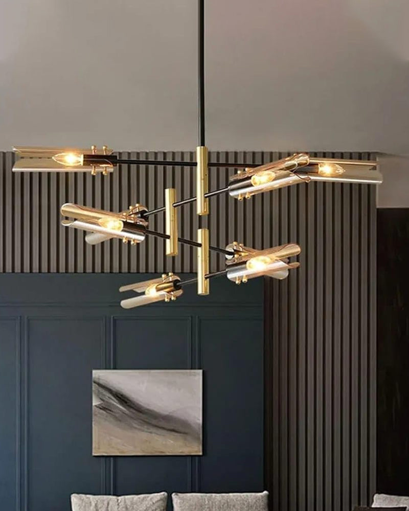 8 Head Cylindrical Shade Chandelier