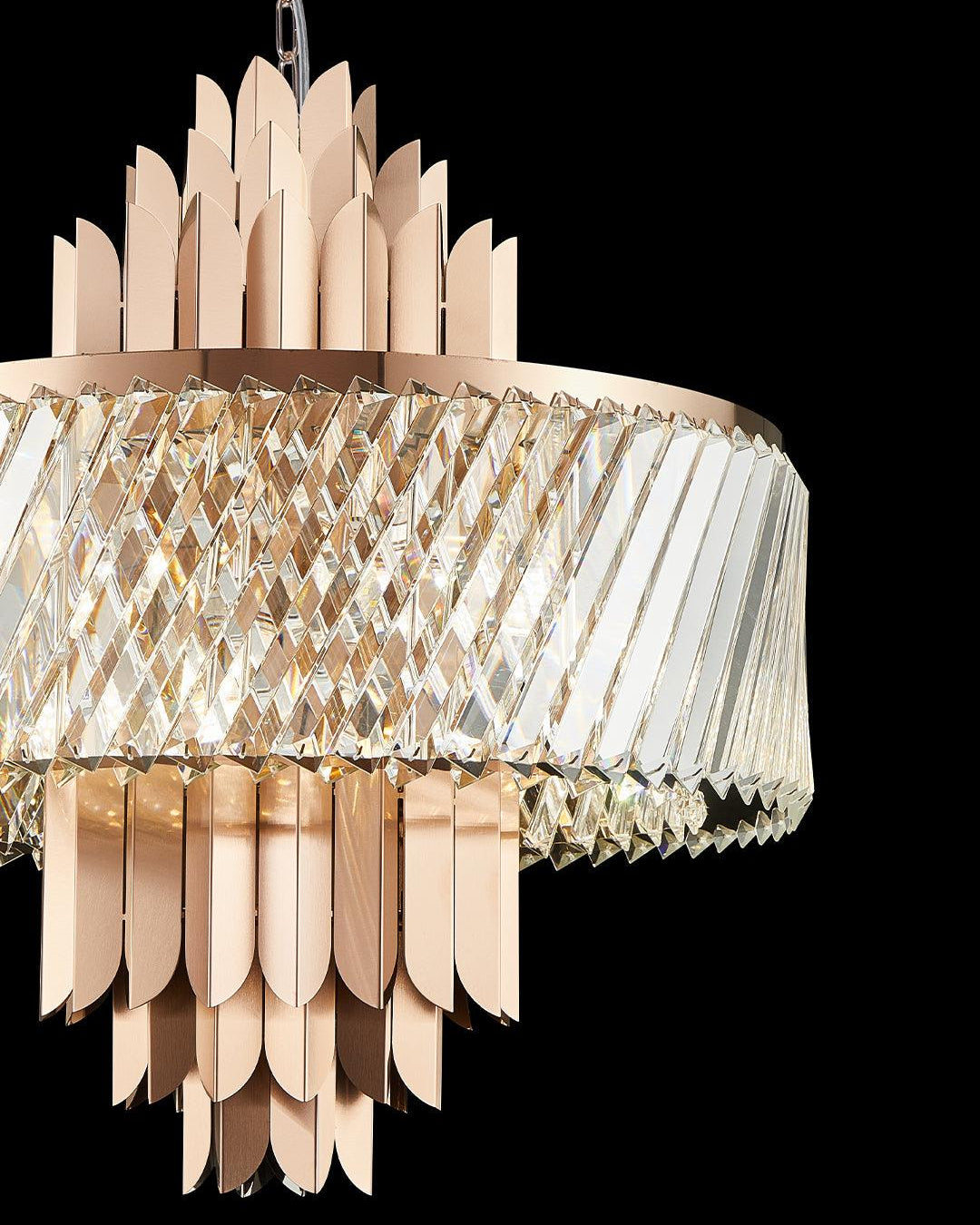 Rose Quartz Crown Chandelier