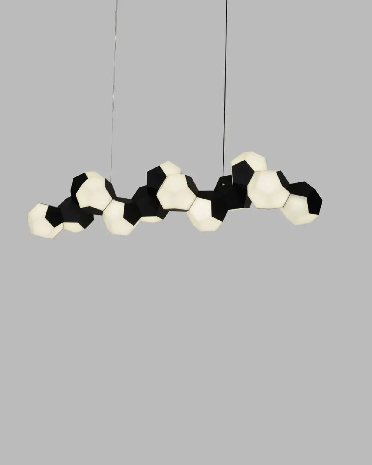 Monochrome Geometric Cluster Pendant Light