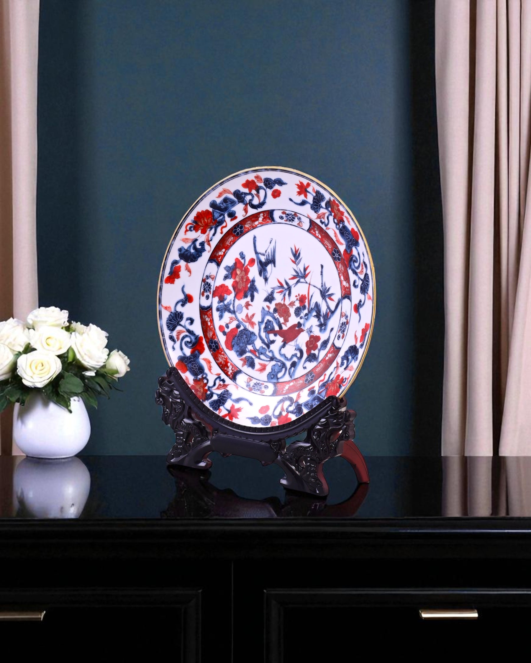 Oriental Imari Garden Decorative Plate - 10"