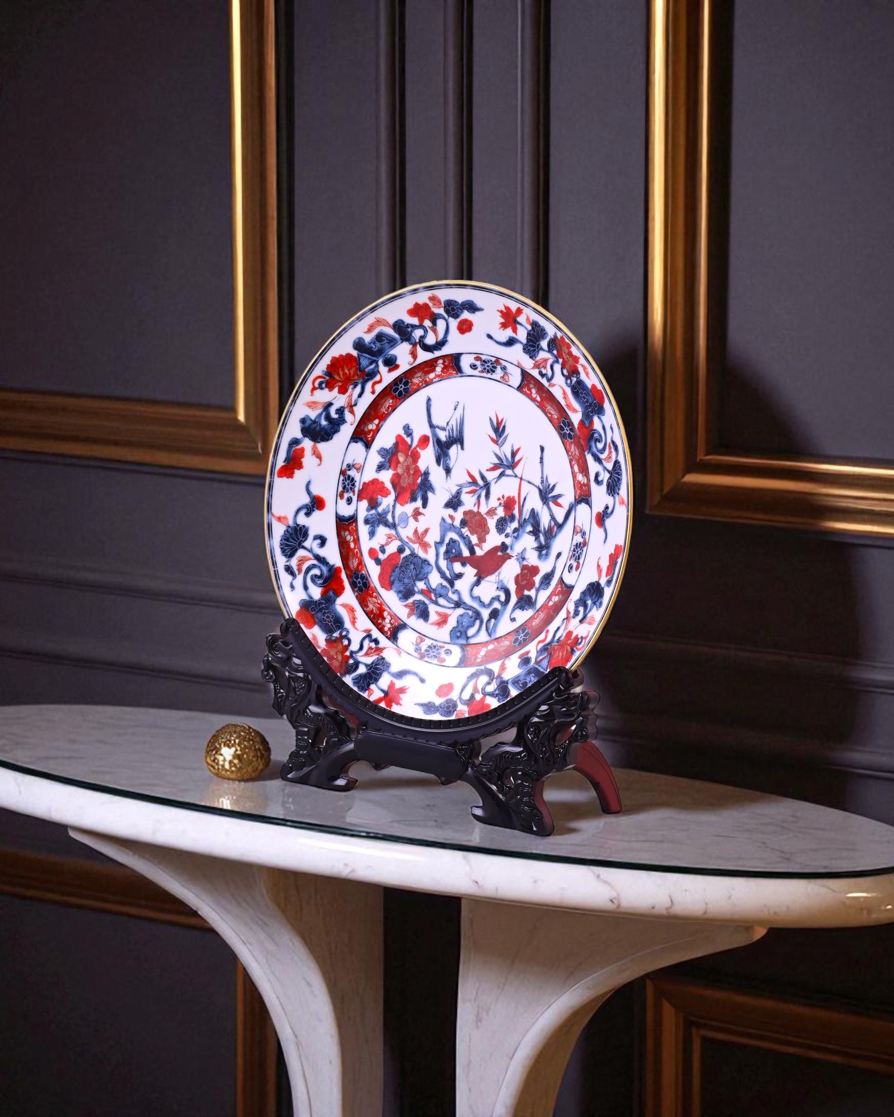 Oriental Imari Garden Decorative Plate - 10"