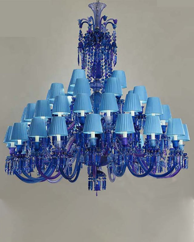 Azure Majesty Crystal Chandelier - 48 Lights