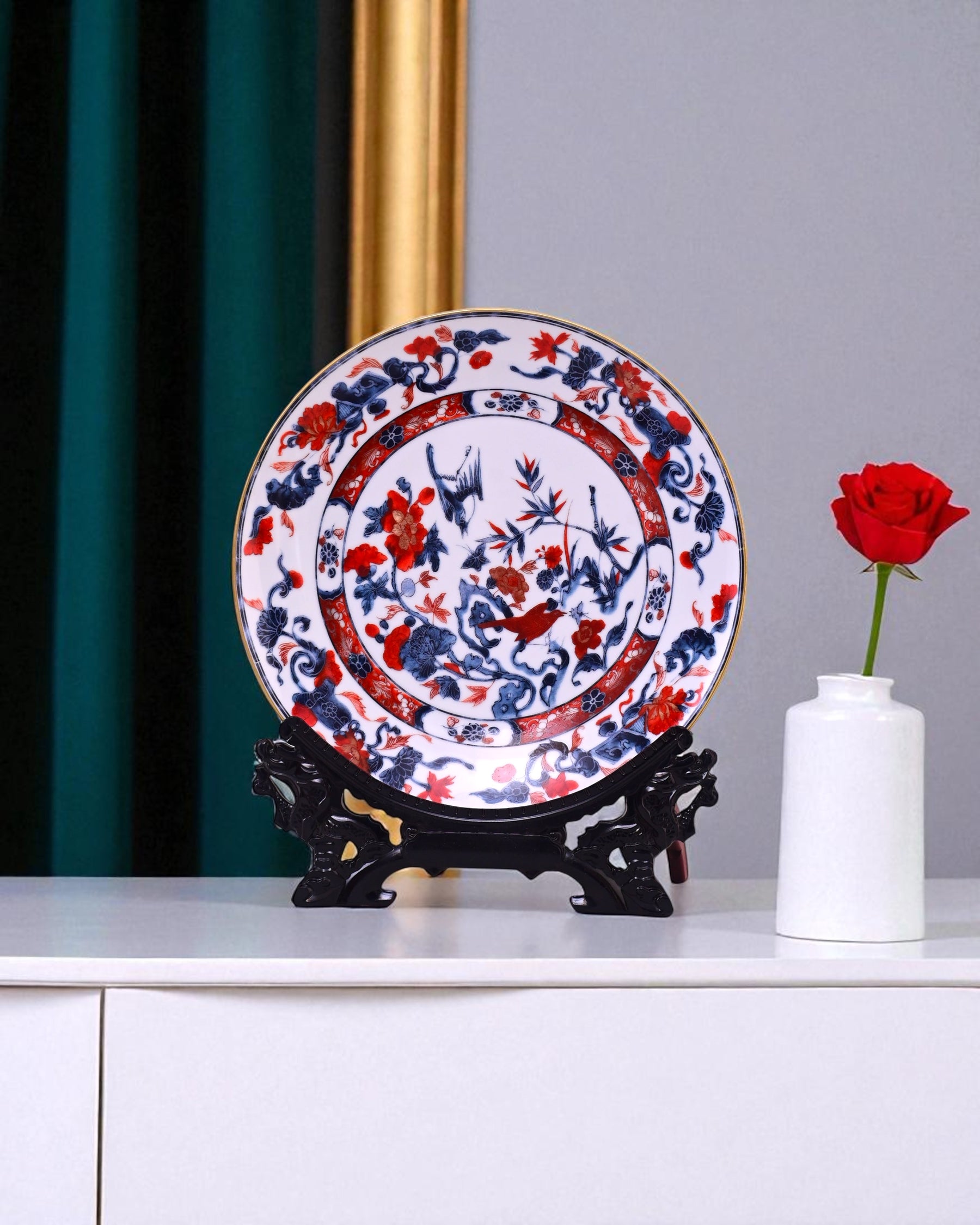 Oriental Imari Garden Decorative Plate - 10"