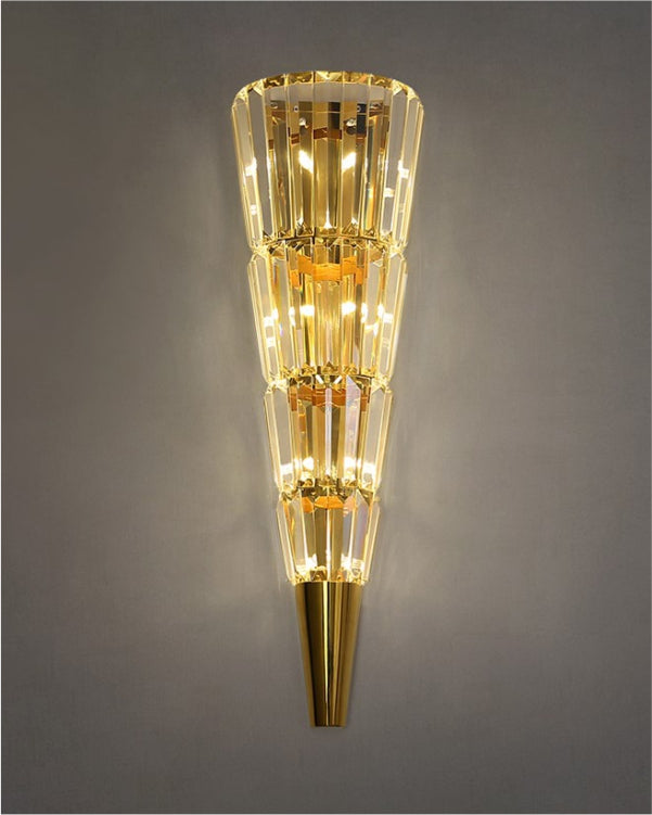 Tapered Crystal Wall Sconce - Large - The Decor Kart