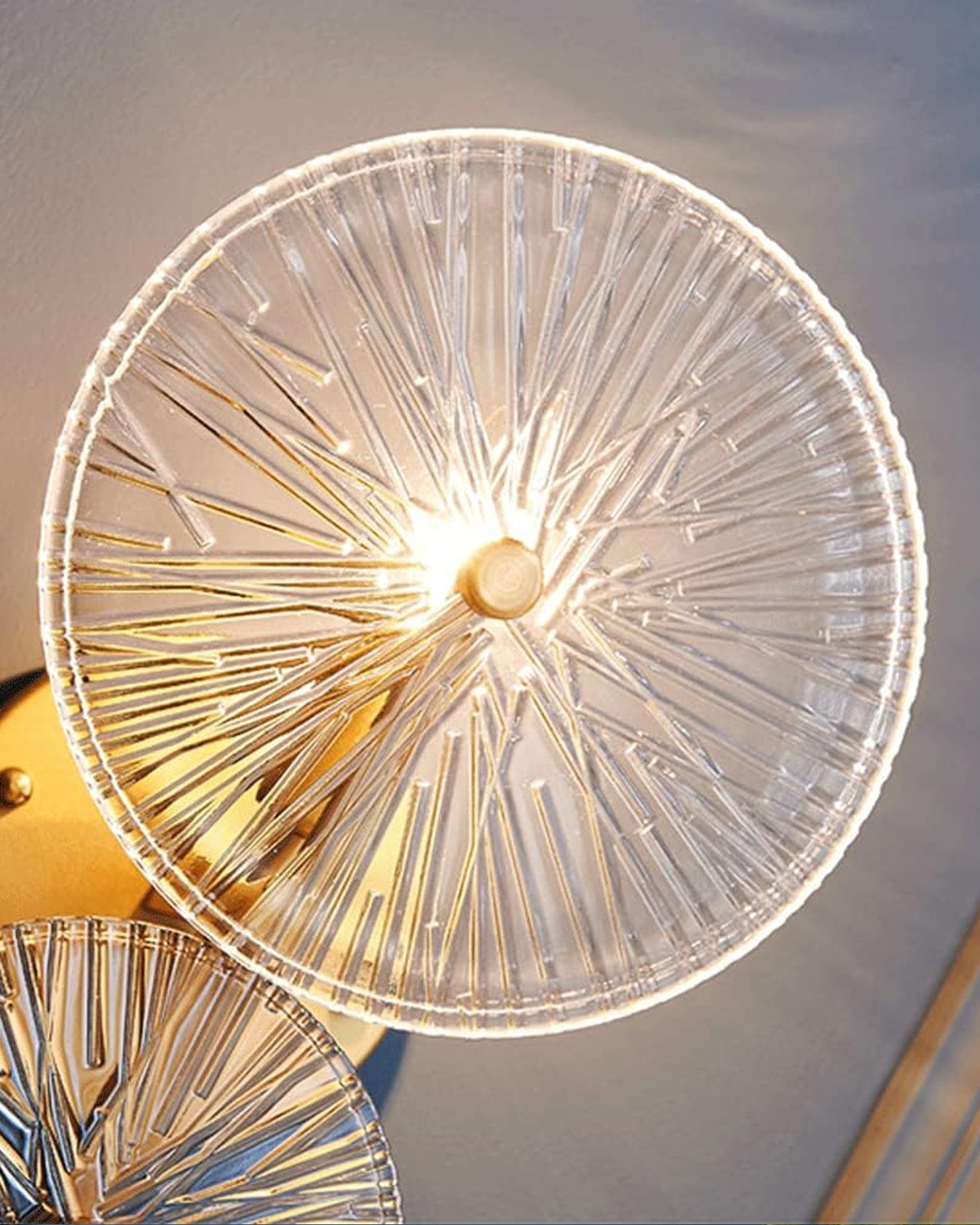 Golden Aura Sunburst Wall Light