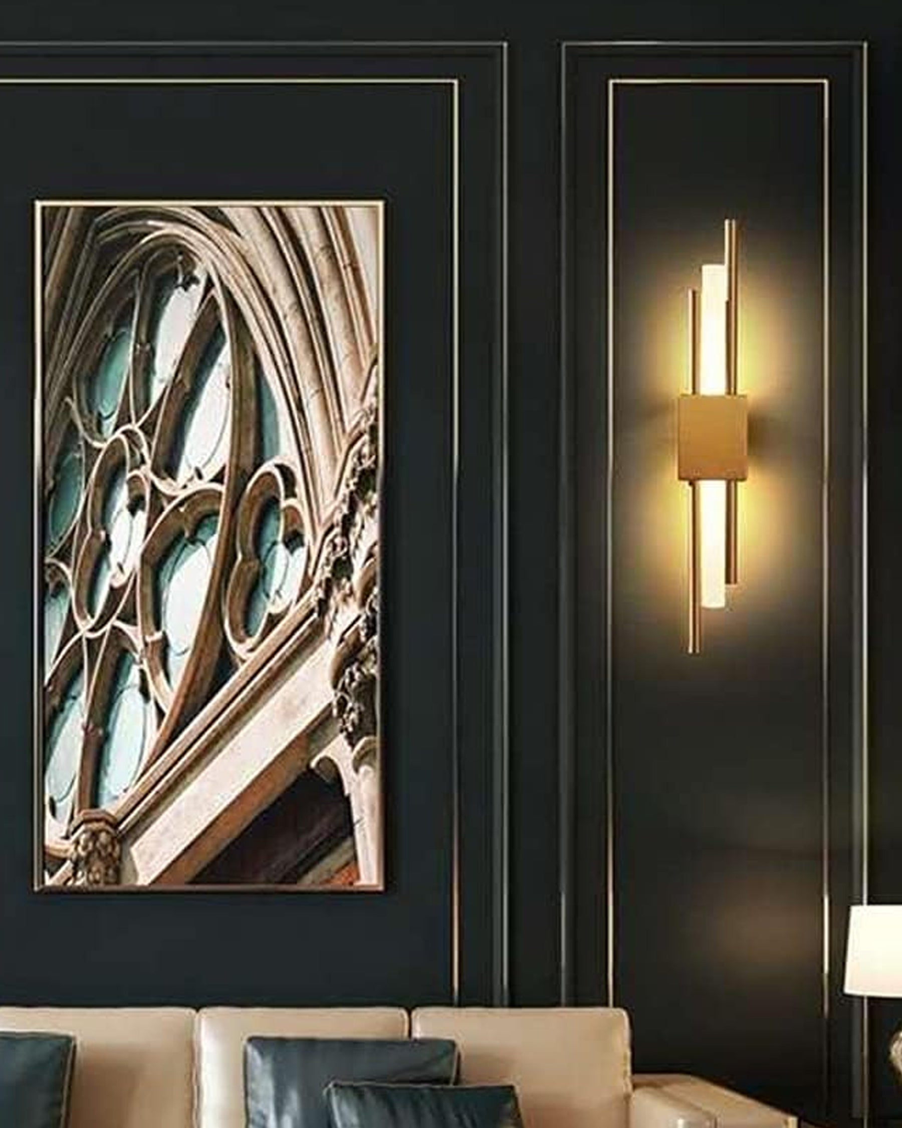Modern Linear Wall Light - Golden - The Decor Kart