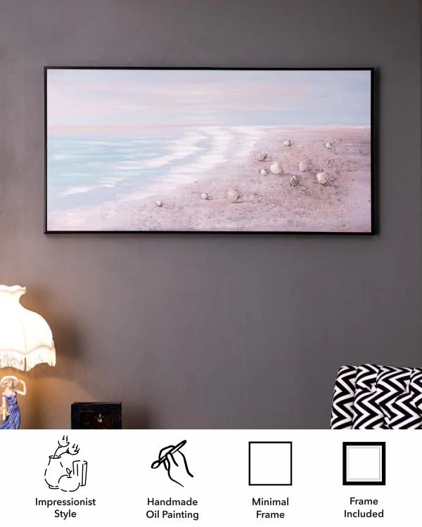 Tranquility Semi Hand-made Wall Art - 48*25 Inch - The Decor Kart