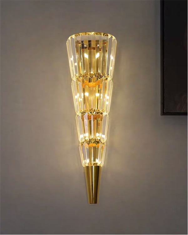 Tapered Crystal Wall Sconce - Large - The Decor Kart