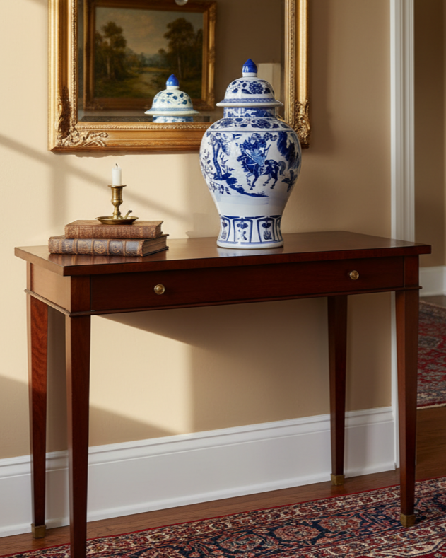 Imperial Carriage Blue & White Temple Jar - 54 cm