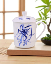 'Blue Bamboo' Fine Bone China Mug