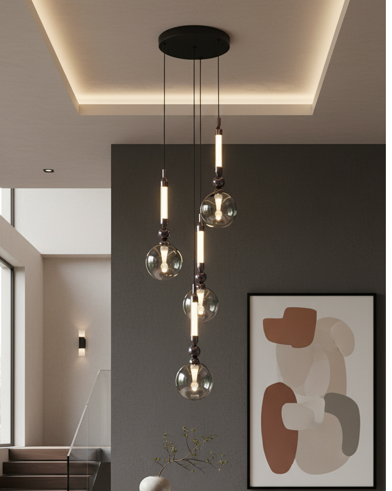 Modern Globe Cluster Pendant Light