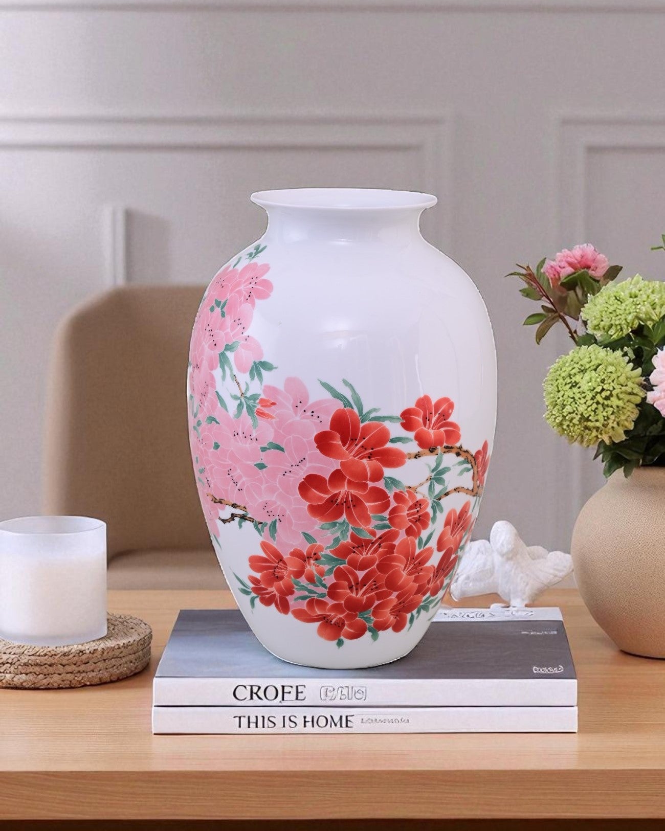 Fencai Blossom Bone China Vase