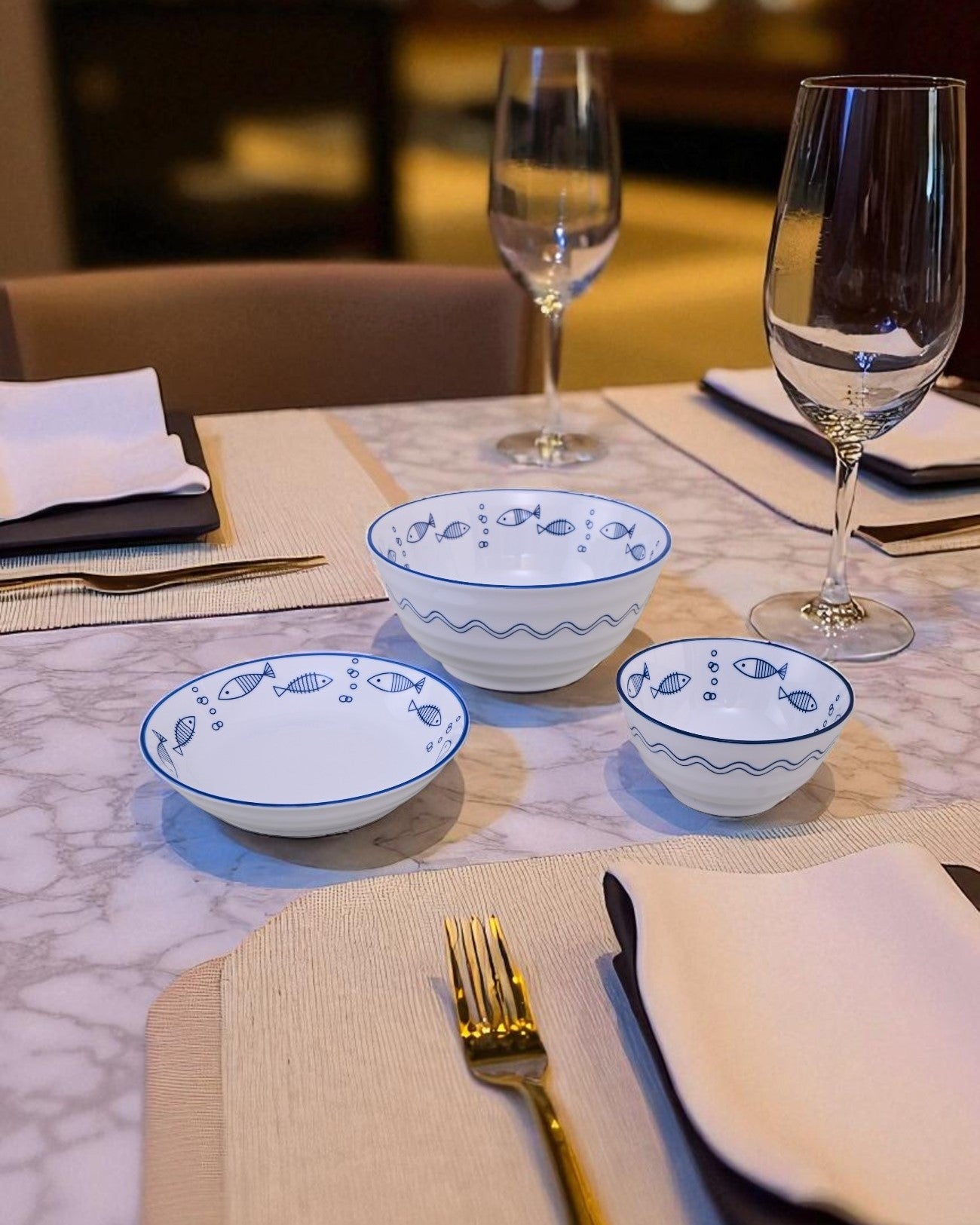 Ocean Breeze Ceramic Pasta Plate