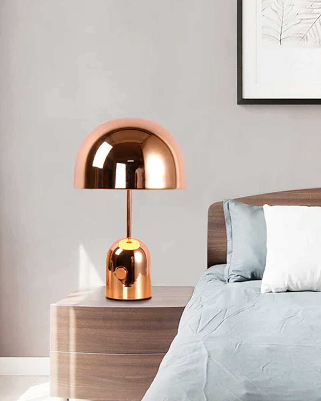 Mushroom Luxury Rose Gold Table Lamp - The Decor Kart