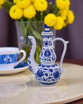 Blue & White Floral Pitcher Vase