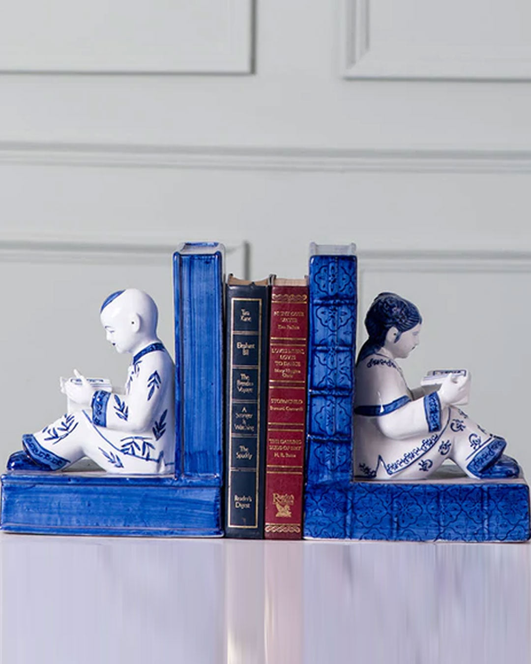 Young Scholars Ceramic Bookend Set