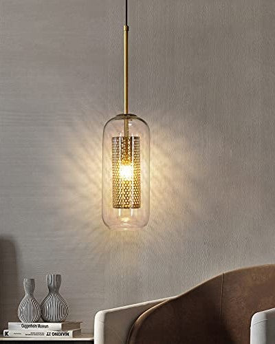 Lumen Mesh Pendant Light - Amber