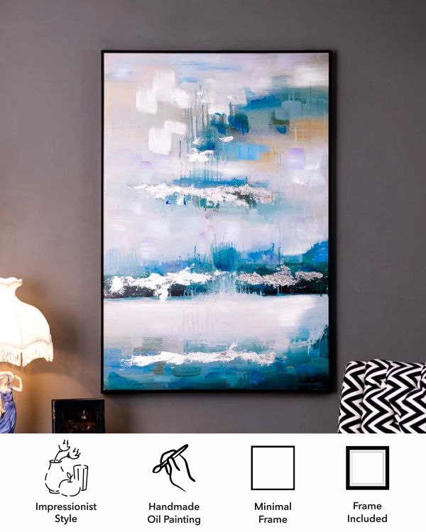 Inner Depths Semi Hand-made Wall Art - 32*48 Inch - The Decor Kart