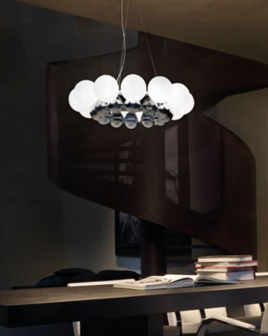 Modern Glass Pearl Chandelier