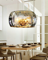 Contemporary Crystal Cluster Pendant Light
