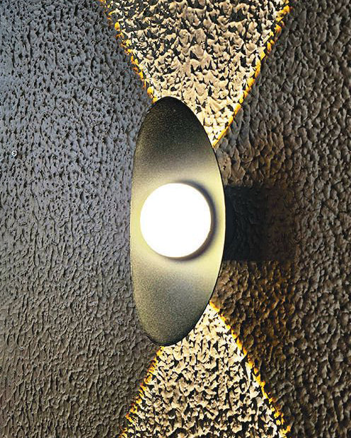 Modern Disc Up-Down Outdoor Wall Light