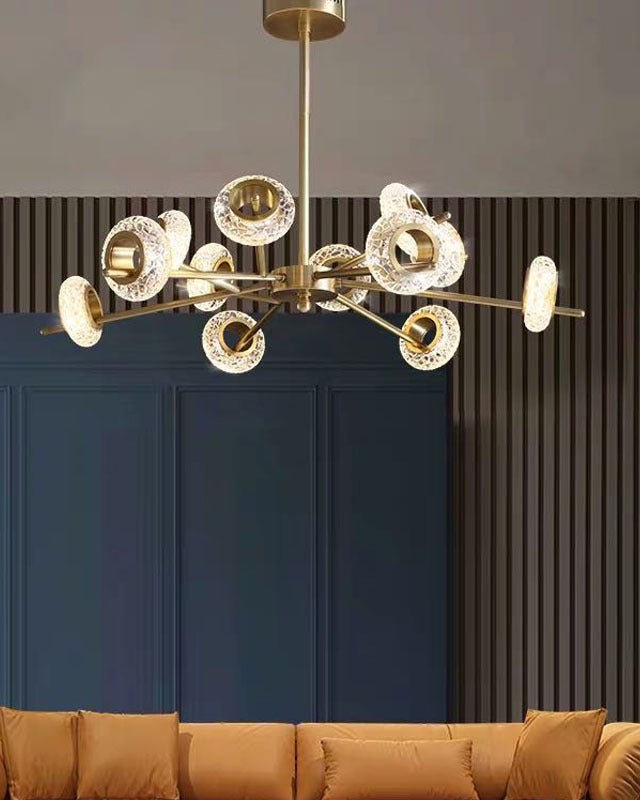 Golden Halo Sputnik Chandelier