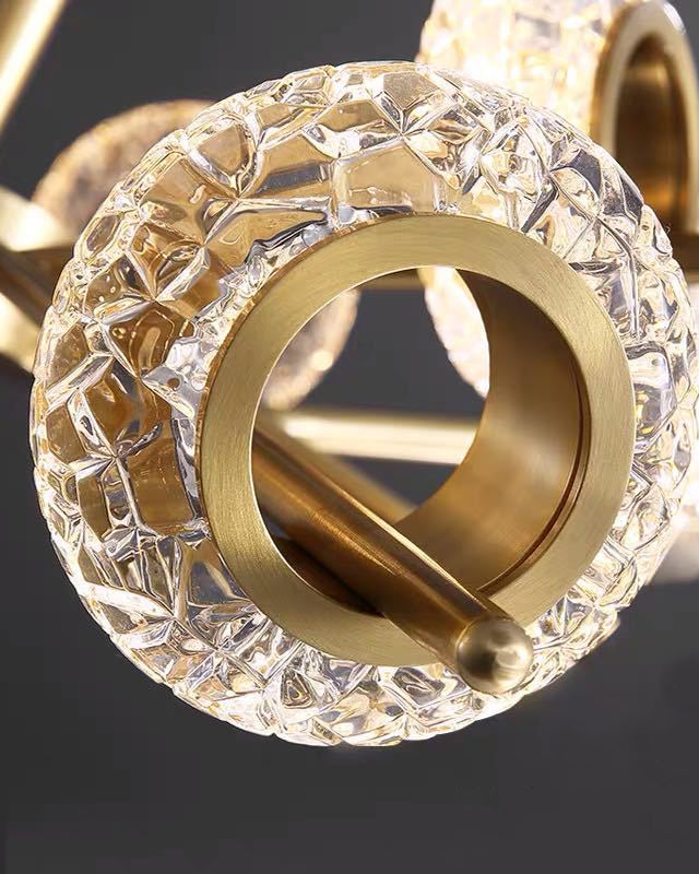 Golden Halo Sputnik Chandelier