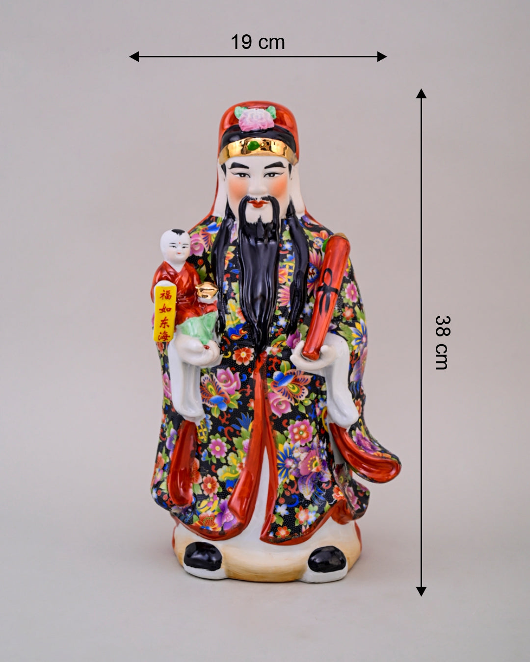 'The Three Star Gods' Porcelain Sculptures, Set of 3 - Medium