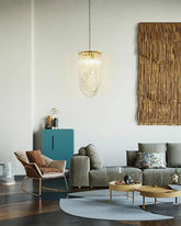 Modern Cascade Fringe Chandelier