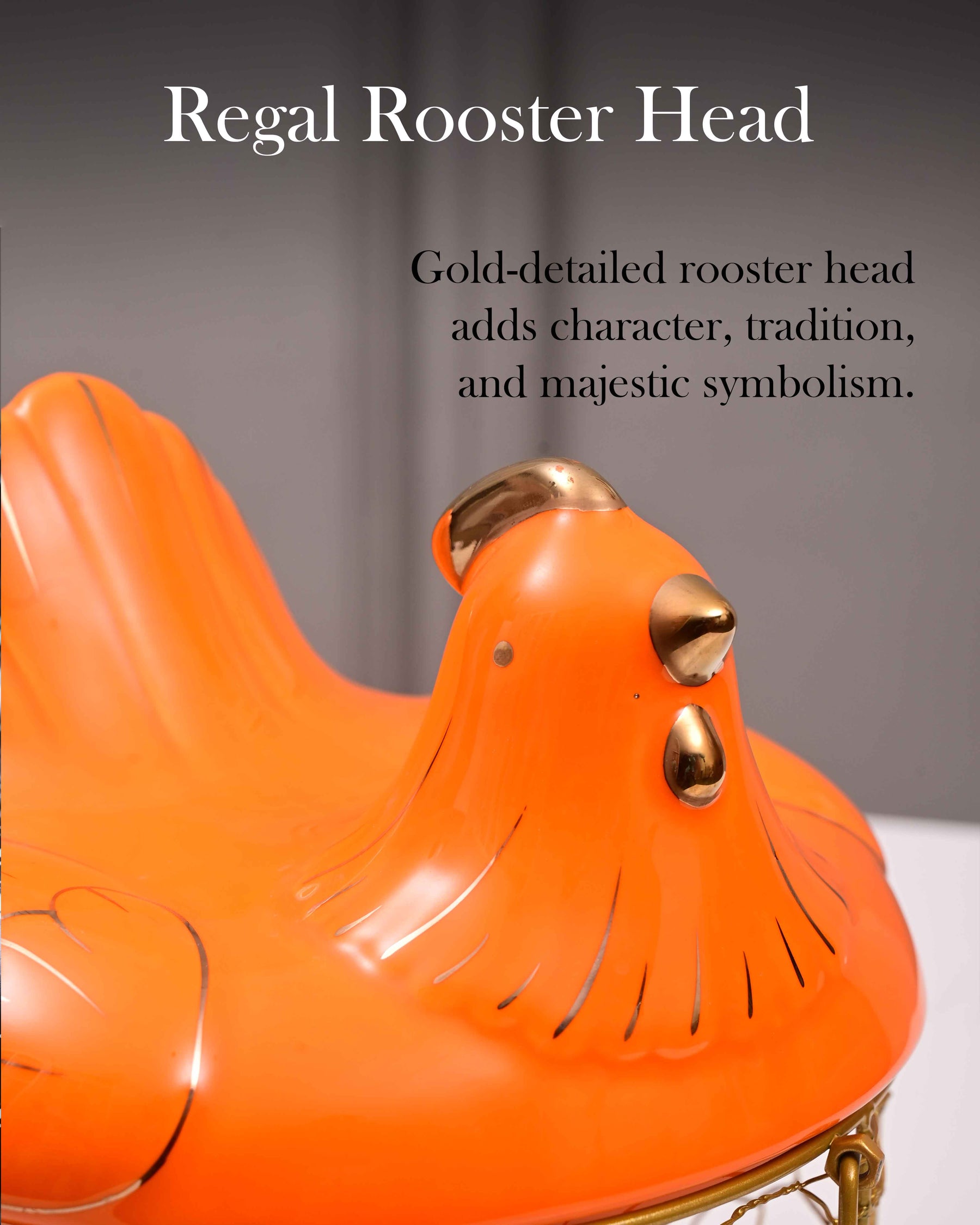 Rooster Egg Basket - Orange