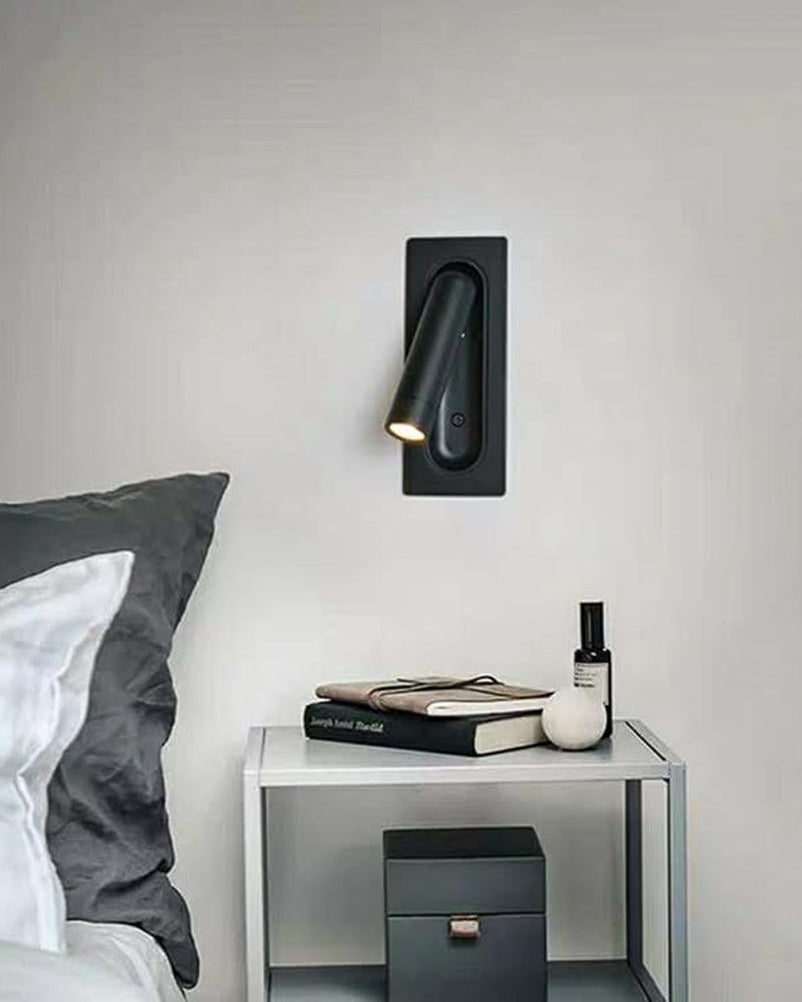 Bedside Wall Light with Spot-6W Black