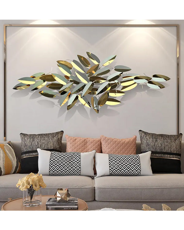 Leaf Modelling Titanium Arts Wall Sculpture - The Decor Kart